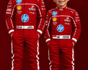 Go-Kart-Rennanzug für Kinder, Stufe 2, CIK FIA F1-Stil, Go-Kart-Replika-Rennanzug, zugelassen: Anzug aus Cordura-Gewebe mit kostenloser Sturmhaube.
