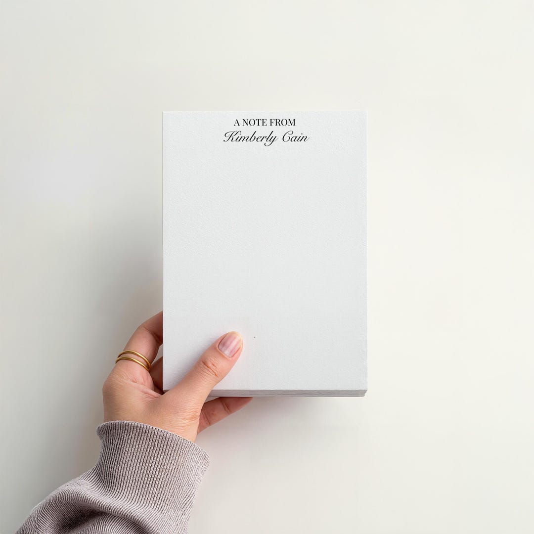 Personalized Script Notepad, Elegant Name Stationery, to Do List ...