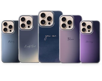 Funda minimalista para teléfono con mensaje motivacional para iPhone 17, 16, 15, 14, 13, 12, 11, Samsung S26, S25, S24, S23, Pixel 10, 9, 8
