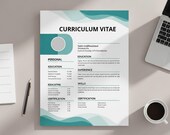 Professional Curriculum Vitae Template – Modern Resume/CV, ATS-Friendly, Editable Word & PDF, Instant Download, creative resume, get landed