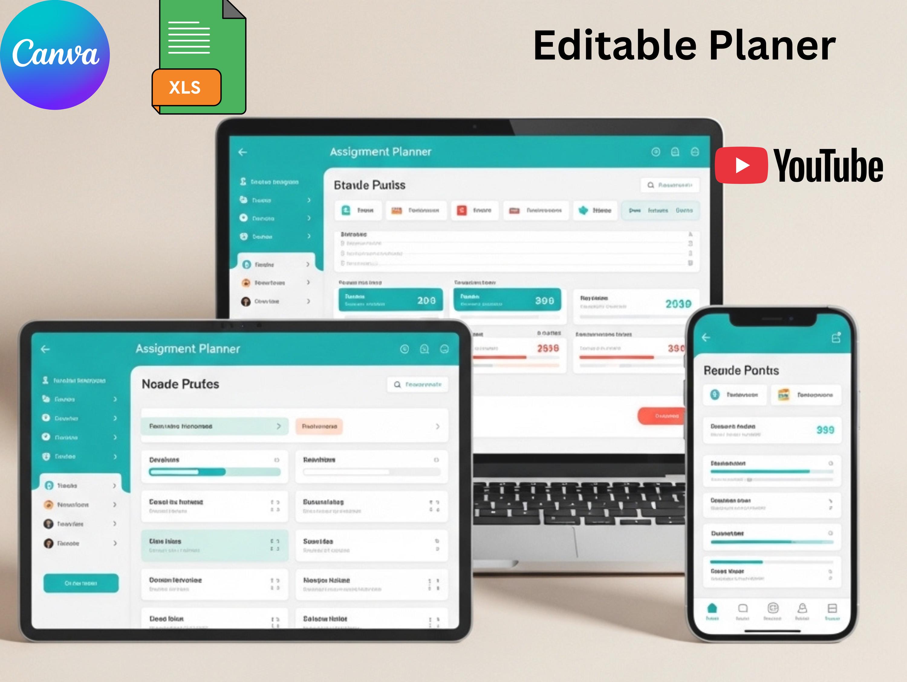 Assignment Tracker & Student Planner Spreadsheet | Homework Organizer ...