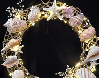 Verlichte schelpenkrans