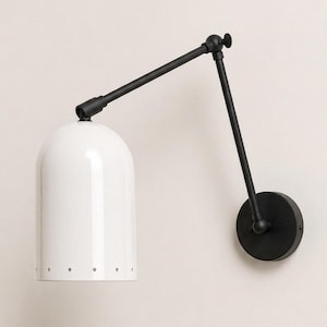 Moderne Wandleuchte, verstellbare Schwingarm Lampe, Industrie Wandleuchte, Nachttisch Leseleuchte, zeitgenössische Metallwandleuchte