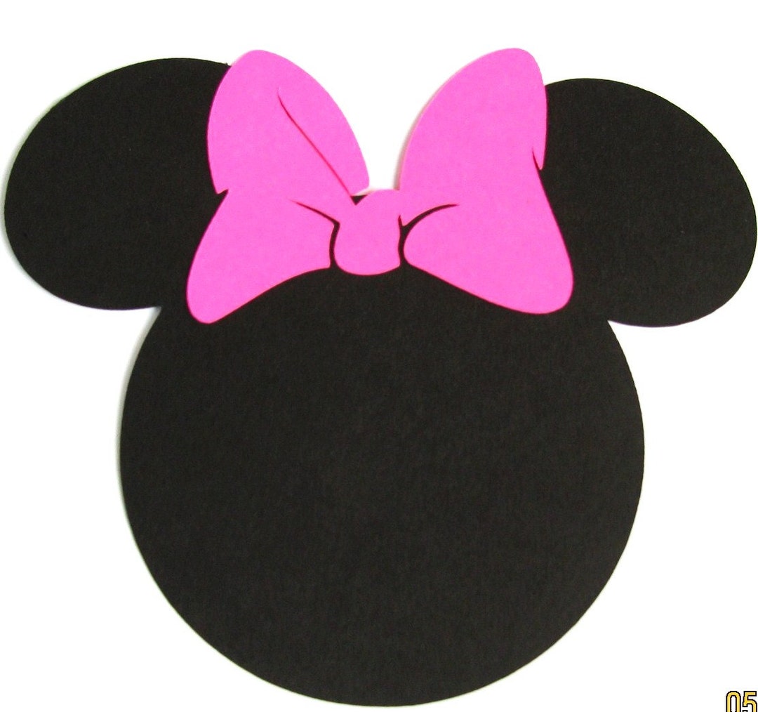 Paquete de 8 orejas de Minnie Mouse de 5 con un lazo ROJO Invitaciones  DIY, pancartas, etiquetas de favor, etiquetas, tarjetas de agradecimiento