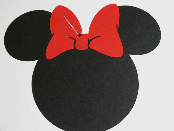 Paquete de 8 orejas de Minnie Mouse de 5 con un lazo ROJO Invitaciones DIY,  pancartas, etiquetas de favor, etiquetas, tarjetas de agradecimiento -   México