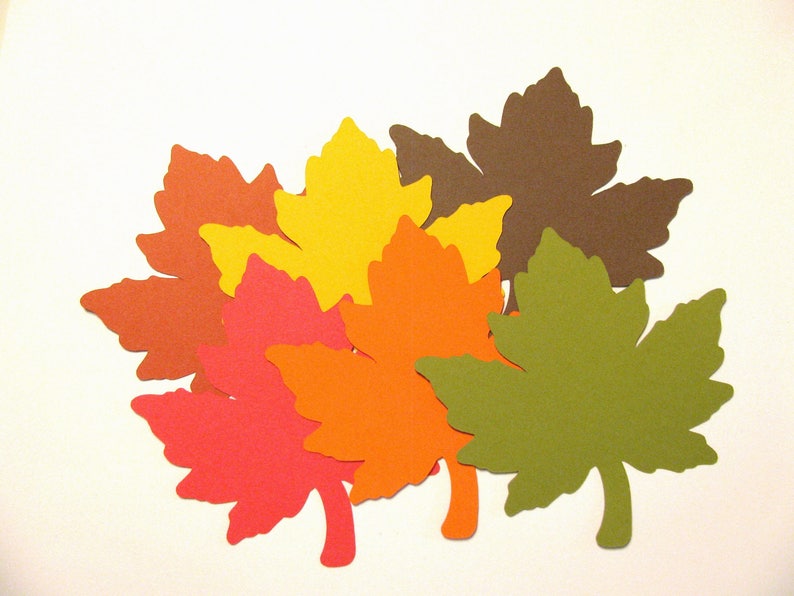 150 Large (4quot;) Maple Leaves (Assorted colors) die cuts- DIY 150 Large (4quot;) Maple Leaves (Assorted colors) die cuts- DIY