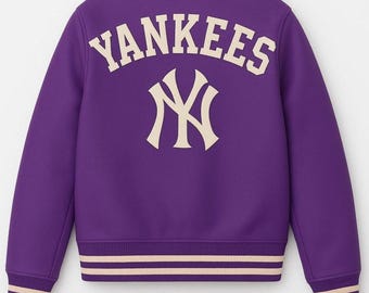 NY Yankees Men’s Bomber Jacket Personalized, Custom Varsity Jacket, Letterman Baseball Jacket