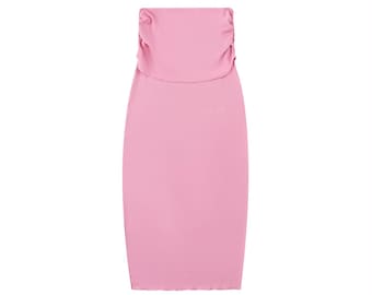 Saia feminina cristã tingida e lavada, reta, justa ao quadril, maxi | ALL LOVE PINK