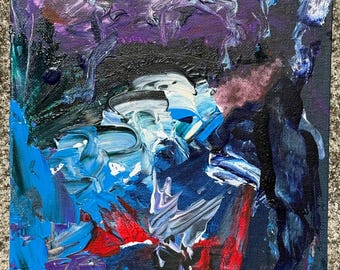 Abstract acrylschilderij: Rapture, paneel op gespannen doek