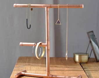 Industrial Copper Jewellery Stand