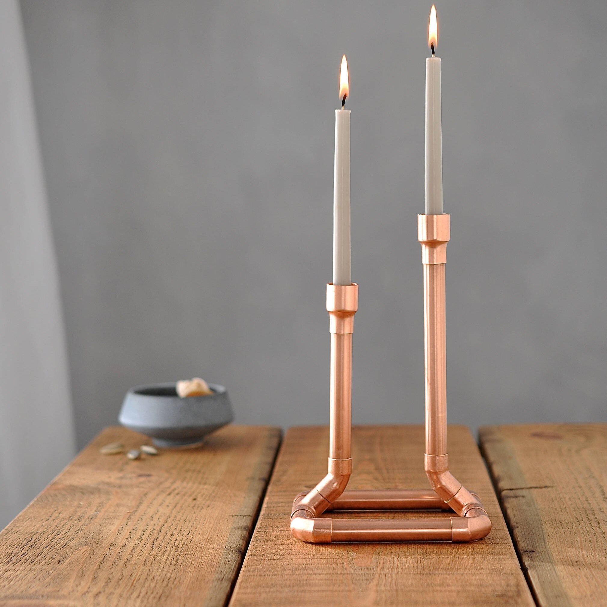 Industrial Copper Candle Holder - Etsy