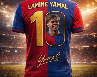 Maglia da calcio per bambini in lamine Yamal, maglietta da calcio giovanile con stampa 3D, t-shirt sportiva ad asciugatura rapida, idea regalo unica.