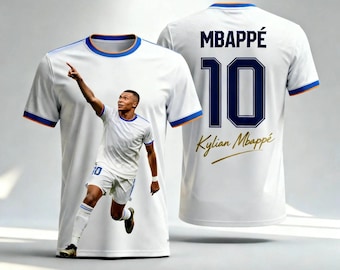 Maglia da calcio per bambini Mbappé 10 2026, ad asciugatura rapida, ideale come regalo sportivo.