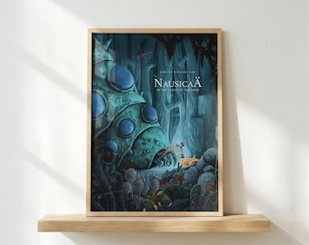 Nausicaä of the Valley of the Wind Poster | Studio Ghibli Wall Art | Anime Fantasy Print | Miyazaki Movie Decor | Nature Aesthetic Poster