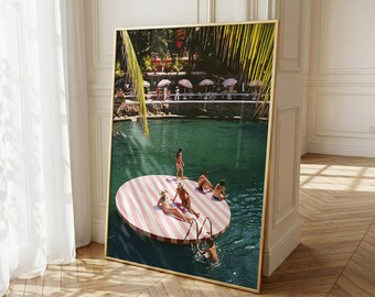Slim Aarons Poster | Luxury Poolside Wall Art | Vintage Photography Print | Old Money Aesthetic Decor | Retro Glam Poster | Fan Gift