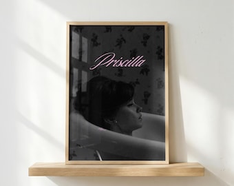 Priscilla Poster | Sofia Coppola Movie Wall Art | Aesthetic Film Print | Vintage Romance Decor | Cinematic Bedroom Poster | Fan Gift