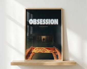 Poster di Obsession / Quadro Dark Romance / Stampa Thriller Psicologico / Decorazione Estetica Minimalista / Poster Cinematografico / Regalo per Fan