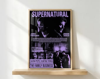 Supernatural Tapestry – TV Show Wall Art | Winchester Brothers Fan Decor | Aesthetic Fantasy Banner | Horror Series Gift