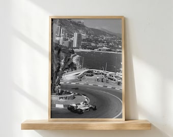 Formula 1 Black & White Poster | Monochrome Racing Wall Art | F1 Motorsport Print | Minimalist Sports Decor | Racing Aesthetic Poster