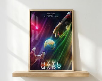Project Hail Mary Poster | Sci-Fi Book Wall Art | Space Adventure Print | Andy Weir Inspired Decor | Astronaut Aesthetic Poster | Fan Gift