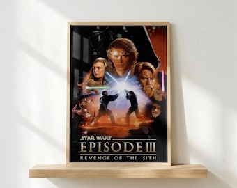 Revenge of the Sith Poster | Star Wars Wall Art | Anakin Skywalker Print | Sith Movie Decor | Dark Side Aesthetic Poster | Fan Gift