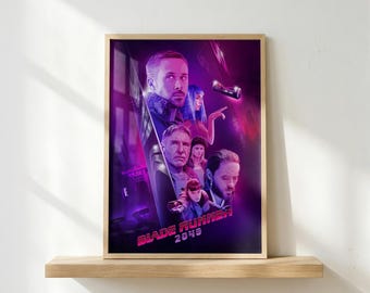 Blade Runner Poster | Cyberpunk Sci-Fi Wall Art | Futuristic Movie Print | Neo Noir Cinema Decor | Dystopian Aesthetic Poster | Fan Gift