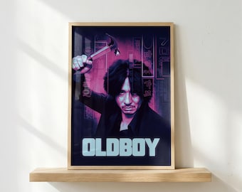 Oldboy Poster | Korean Thriller Wall Art | Neo Noir Movie Print | Psychological Revenge Decor | Cult Cinema Poster | Fan Gift