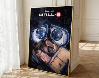 WALL-E Poster | Pixar Robot Wall Art | Space Love Story Print | Cute Animated Movie Decor | Minimalist Sci-Fi Poster | Fan Gift