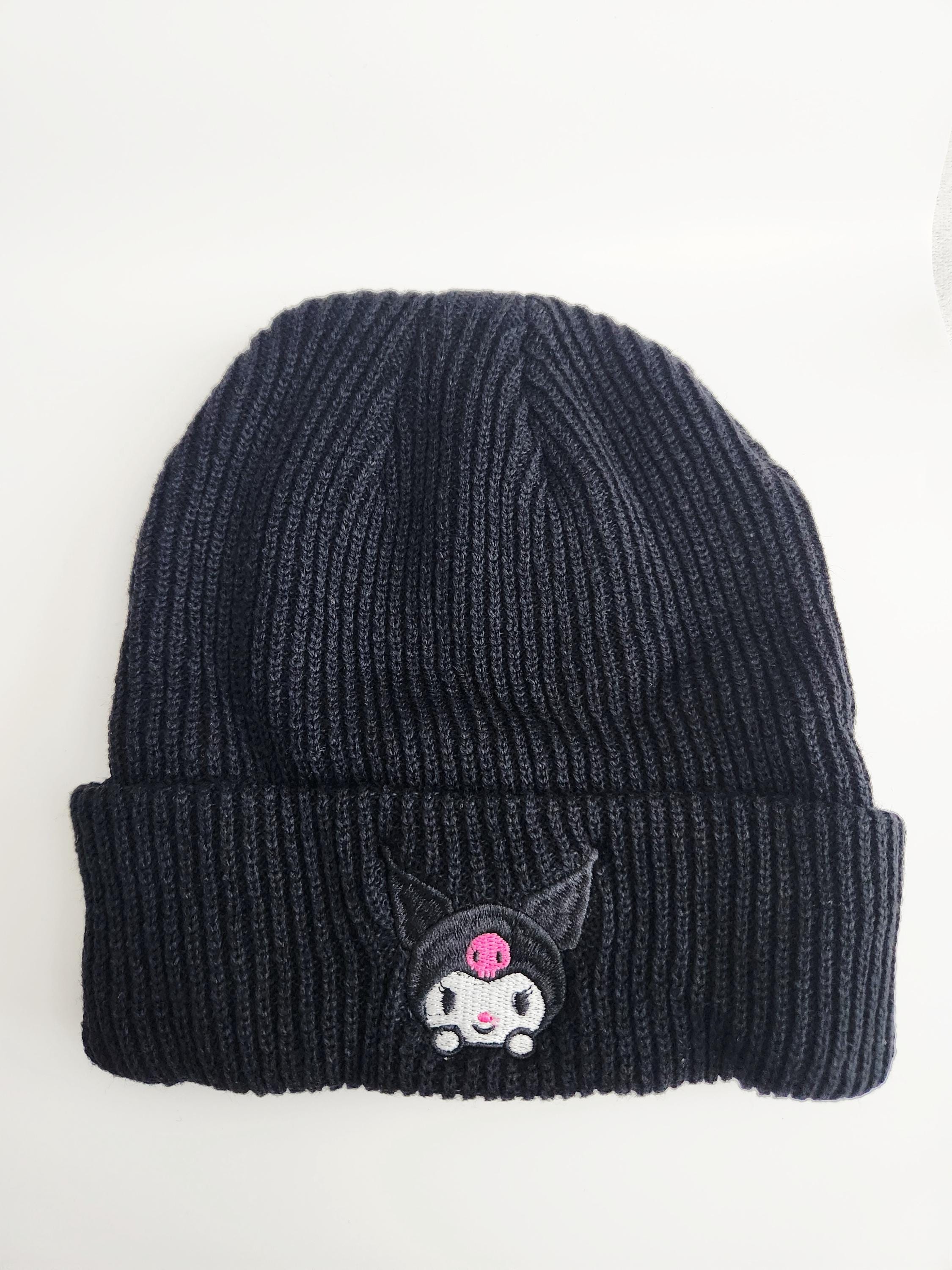 帽子 rurumu: usa-mimi knit cap(black) Kuromis Hat - Etsy