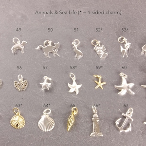 Tiny Charms, bracelet charm, charms for necklaces, silver charm, gold charm, mini charm, dainty, bird charm, leaf charm, flower charm, 8c image 6