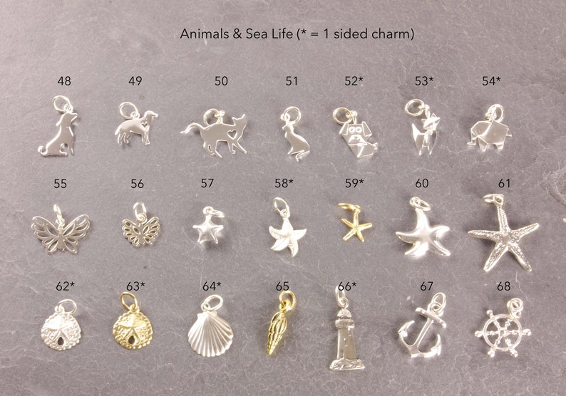 Tiny Charms, bracelet charm, charms for necklaces, silver charm, gold charm, mini charm, dainty, bird charm, leaf charm, flower charm, 8c image 6