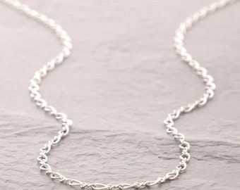 Sterling Silver Figure 8 Chain Necklace, figure 8 necklace, figure 8 silver necklace, figure eight, .925 chain necklace, long and short, 36s