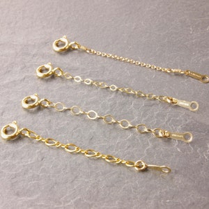 Gold Chain Adjuster, 1.5, 2, 3, 4, gold chain extender, gold necklace adjuster, gold necklace extender, gold adjuster chain, 1g image 7