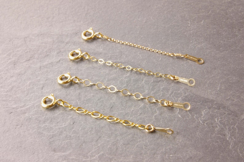 Gold Chain Adjuster, 1.5, 2, 3, 4, gold chain extender, gold necklace adjuster, gold necklace extender, gold adjuster chain, 1g image 7