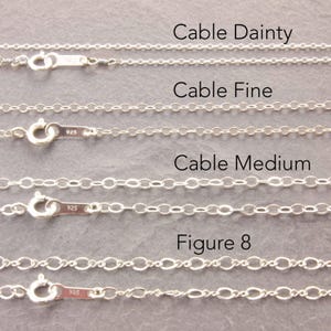 Sterling Silver Chain Necklace, silver plain necklace, cable chain, solid sterling silver, simple chain necklace, dainty necklace, 1s