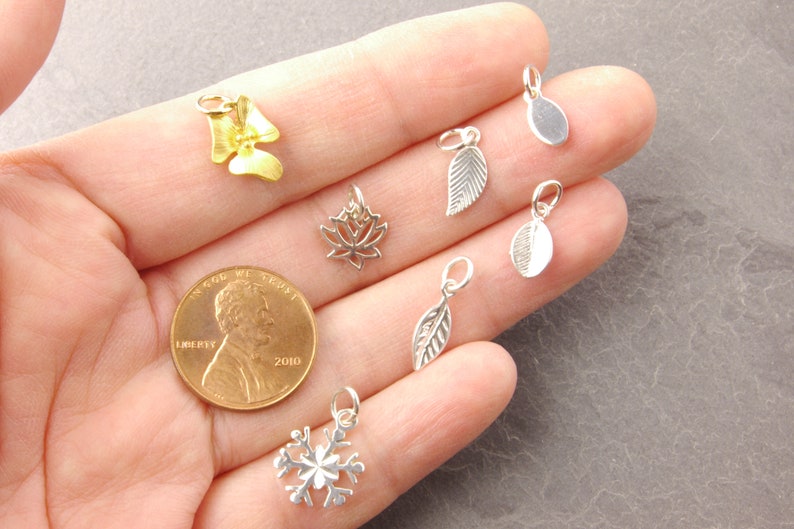 Tiny Charms bracelet charm charms for necklaces silver Etsy