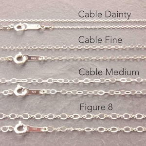 Sterling Silver Chain Necklace, silver dainty necklace, silver delicate necklace, silver choker necklace, silver necklace adjuster, 1s