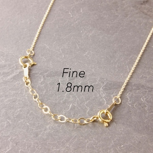 Gold Chain Adjuster, 1.5, 2, 3, 4, gold chain extender, gold necklace adjuster, gold necklace extender, gold adjuster chain, 1g image 4