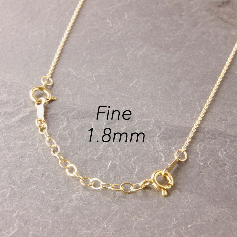 Gold Chain Adjuster, 1.5, 2, 3, 4, gold chain extender, gold necklace adjuster, gold necklace extender, gold adjuster chain, 1g image 4