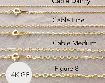 Gold Simple Chain, gold chain necklace, cable chain, gold chain, gold necklace, plain necklace, make your own necklace, gold filled, 1g