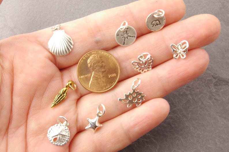 Tiny Charms bracelet charm charms for necklaces silver Etsy