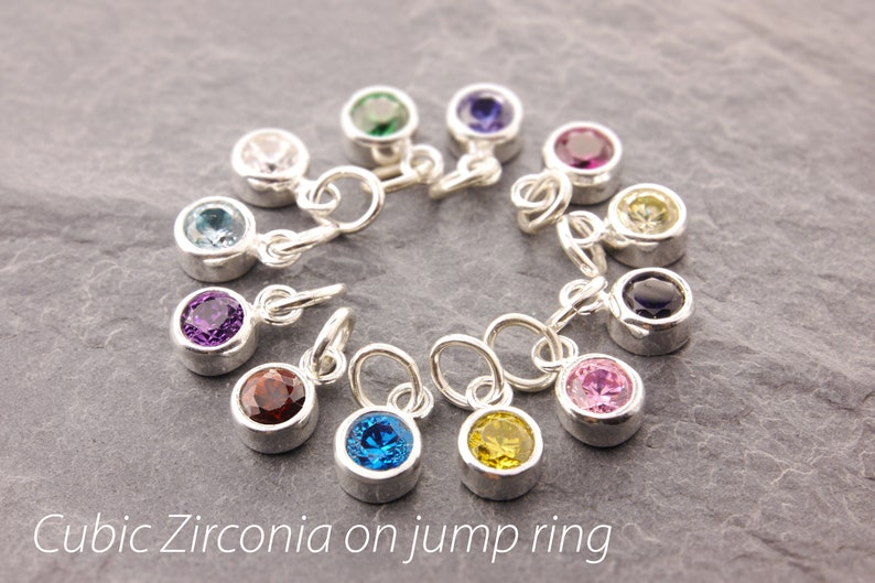 Birthstone Charm, mini birthstone, add birthstone, birthstone charms for bracelet, gemstone charm, gemstone briolettes, tiny birthstone, 4c image 4