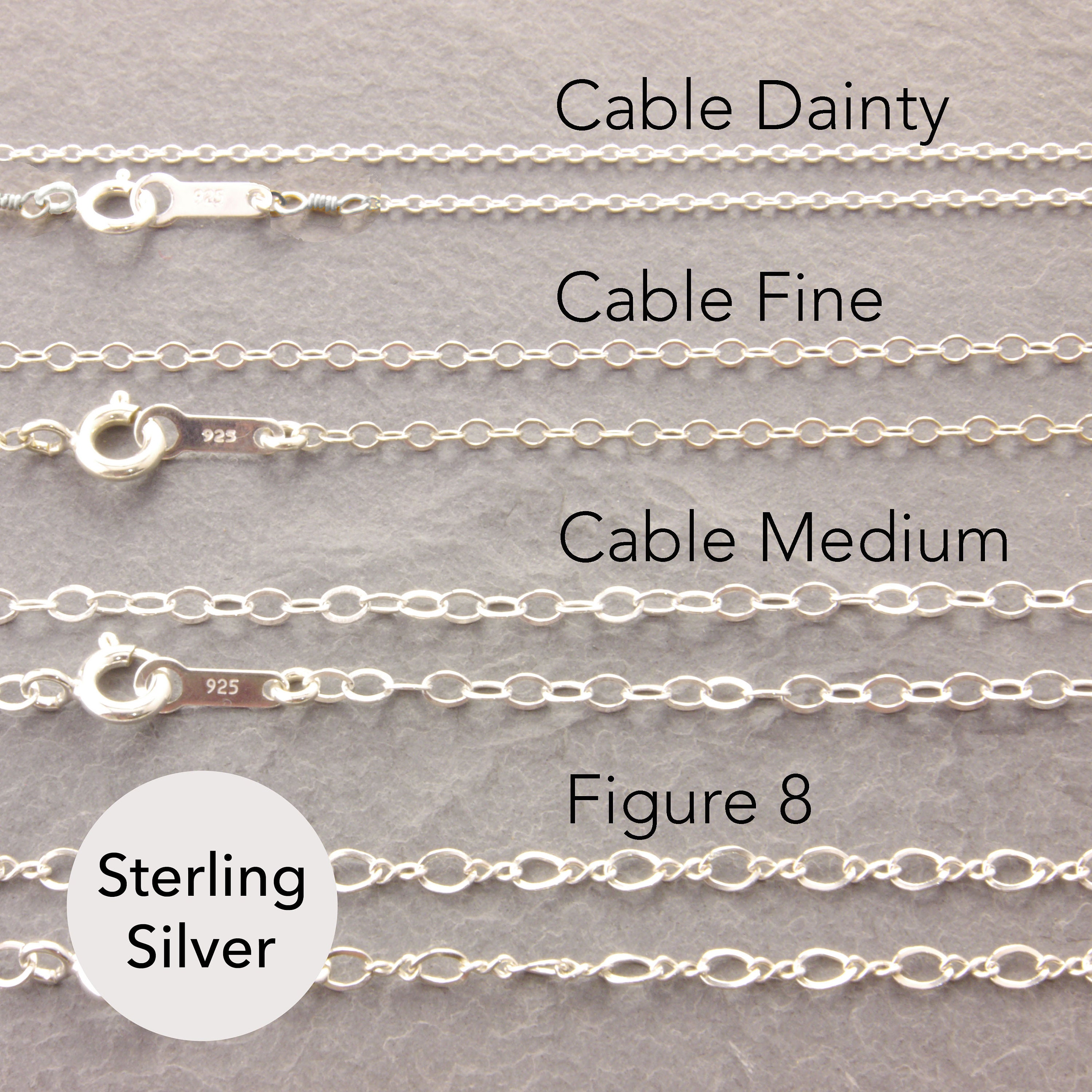 Sterling Silver Necklace, Silver Chain Necklace, Silver