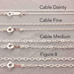 Sterling Silver Chain Necklace, silver plain necklace, cable chain, solid sterling silver, simple chain necklace, dainty necklace, 1s