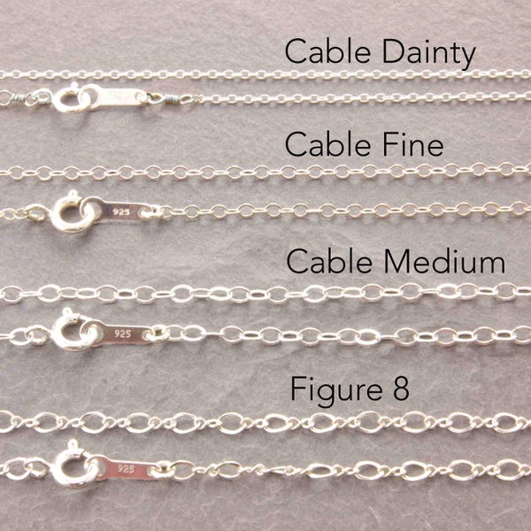 Sterling Silver Chain Necklace, Chain Adjuster, 1s