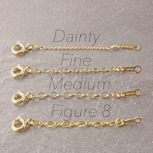 Gold Chain Adjuster, 1", 1.5", 2", 3", 4", gold chain extender, gold necklace adjuster, gold necklace extender, gold adjuster chain, 1g