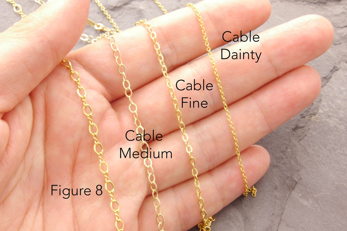 Gold Filled Chain Necklace Make Your Own Necklace 12 to 36 Etsy
