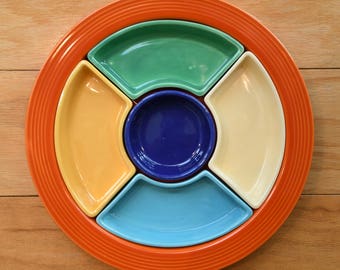 Rare 1940's Fiesta ware relish dish