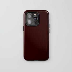 Mörkvinrött 2-i-1-skyddande telefonskal, stötsäker design med fingeravtryck