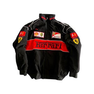 Ferrari Jacket Red Black - Etsy